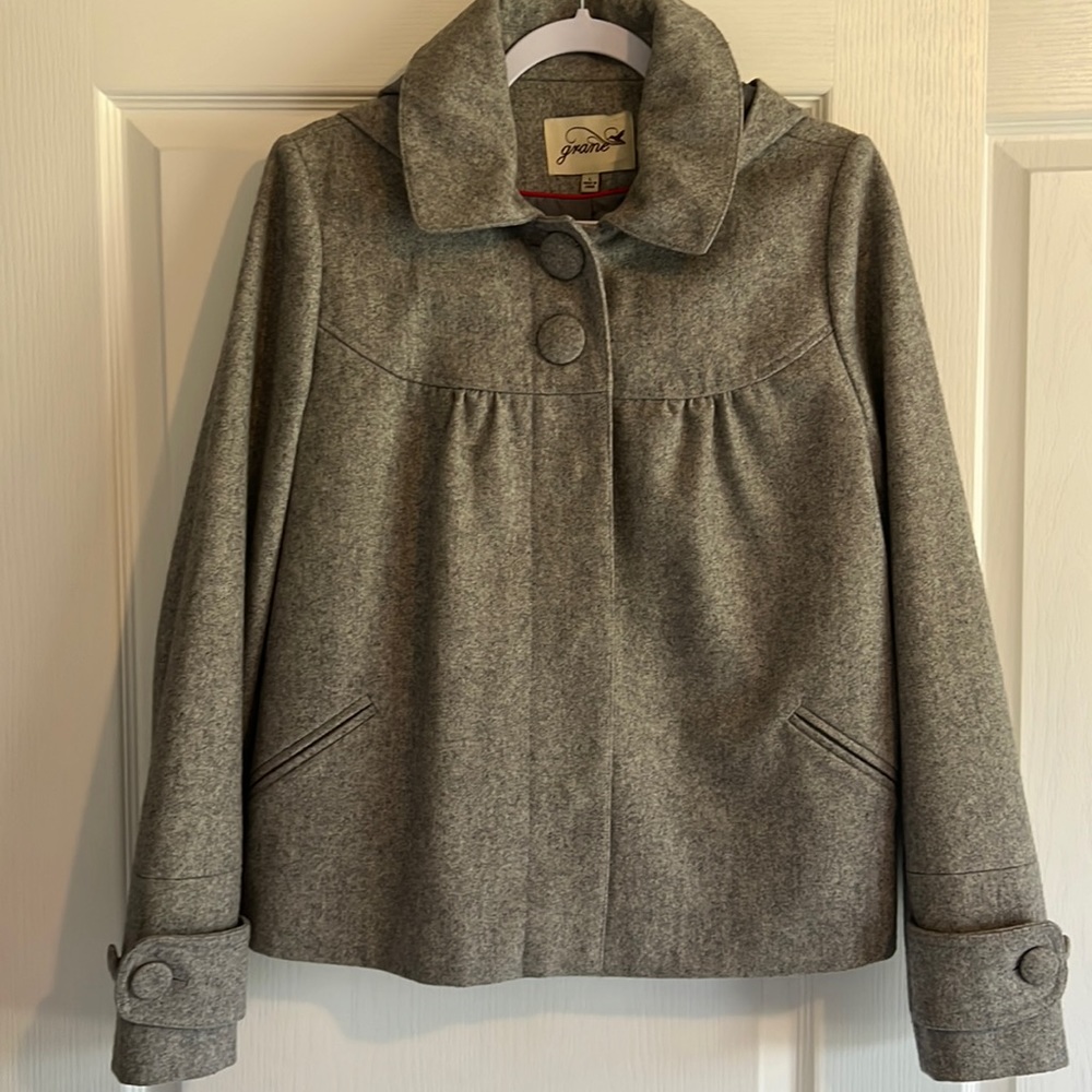 Grey Wool Pea Coat